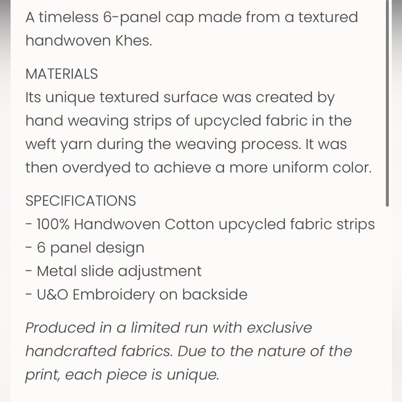 Umber & Ochre Cap in Khes Multi Red NWT - Picture 4 of 6